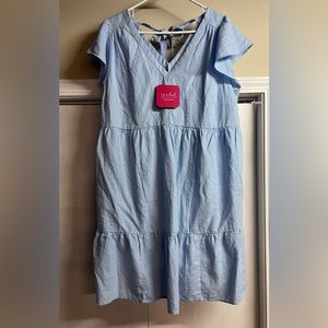 Isabel Maternity Short Sleeve Dress - Sweet Blue